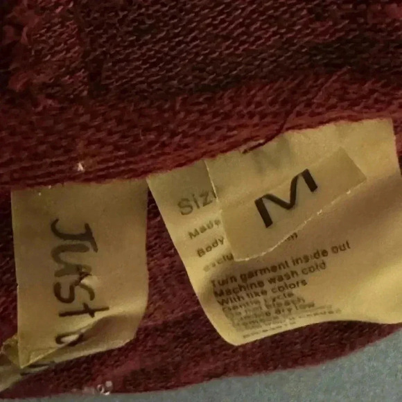 Just be Free cozy hoodie Size Medium features a stylish lace-up. - Picture 3 of 3